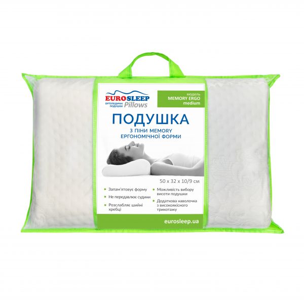 Подушка Eurosleep "MEMORY ERGO medium" Подушка Eurosleep "MEMORY ERGO medium"
