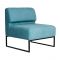 Диван Richman Лаунж Одинарний зі спинкою Нессі 08 Лазур + Чорний