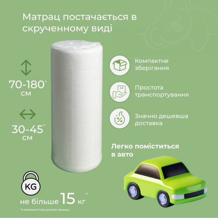 Матрац ортопедичний ТМ Ismart Koala Nimbus 70х160 см безпружинний
