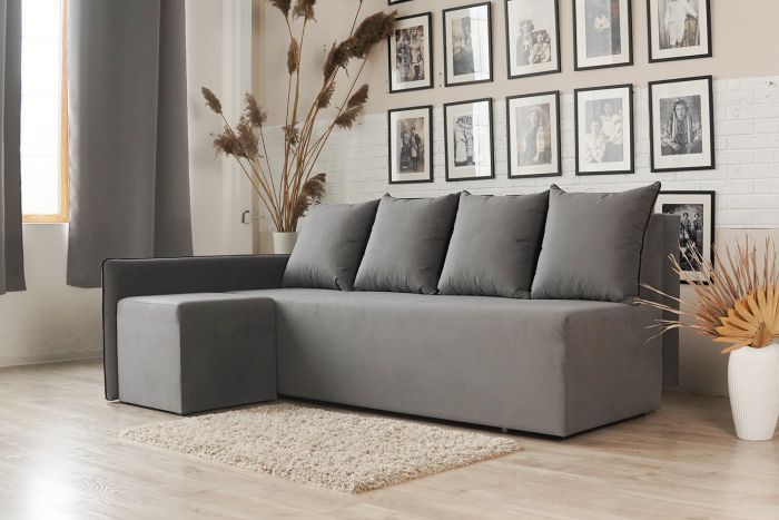 Кутовий диван ортопедичний iSmart MORRO Maxi єврокнижка 205x149 см (матрац Pocket spring) темно-коричневий Laura 8