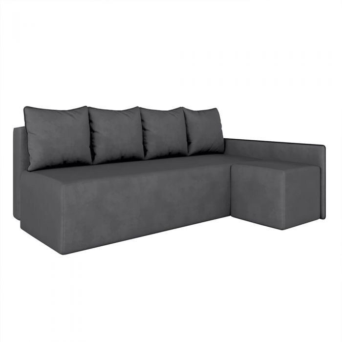 Кутовий диван ортопедичний iSmart MORRO Maxi єврокнижка 205x149 см (матрац Lux) графіт Laura 15