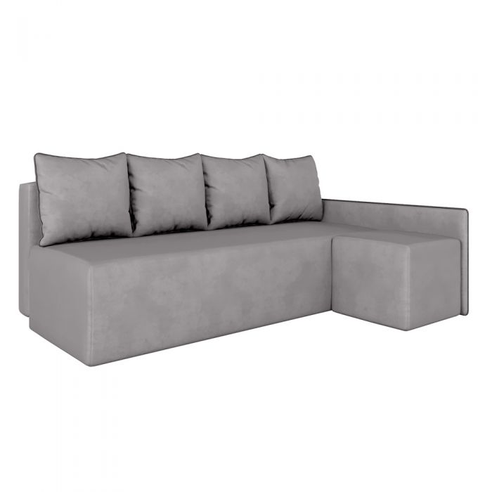 Кутовий диван ортопедичний iSmart MORRO Maxi єврокнижка 205x149 см (матрац Light) сірий Laura 33