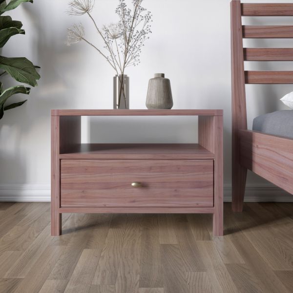 Тумба приліжкова з дерева Mebigrand Детройт 60х44х40 см Горіх лісовий (MBG-21390)