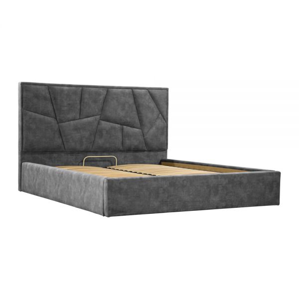 Ліжко Richman Мега 160 х 200 Комфорт Болзано Дарк Грей Ліжко Richman Мега 160 х 200 Комфорт Болзано Дарк Грей