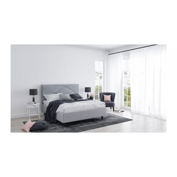 Ліжко Richman Нетта 160 х 200 Віп Вуд Трапеція Еко Лаунж Сілвер + Венге Ліжко Richman Нетта 160 х 200 Віп Вуд Трапеція Еко Лаунж Сілвер + Венге